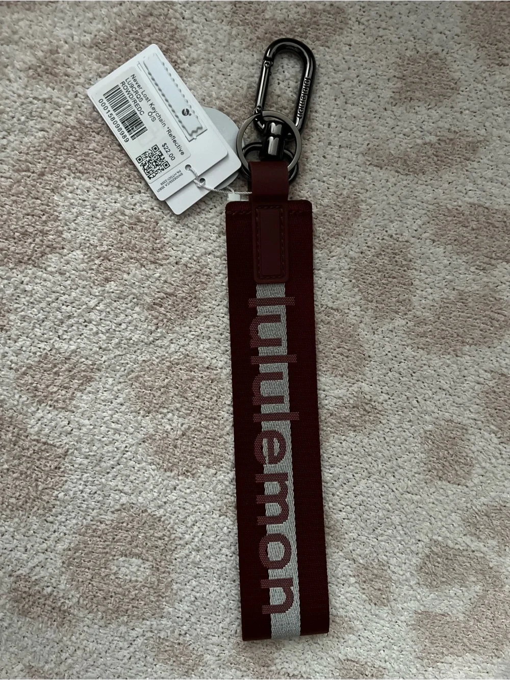 Lululemon Never Lost Keychain